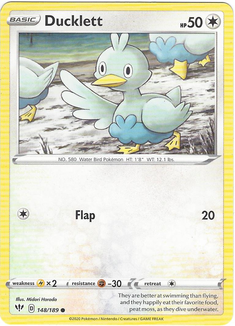 Ducklett 148/189 Pokemon Card Single