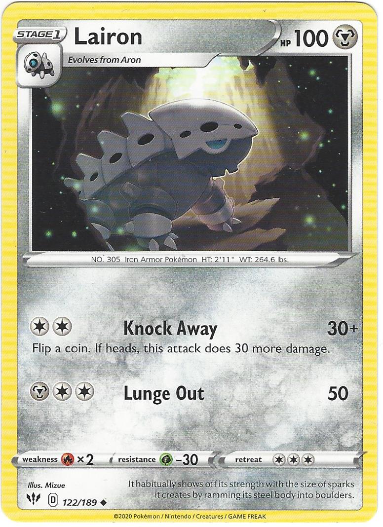 Lairon 122/189 Pokemon Card Single