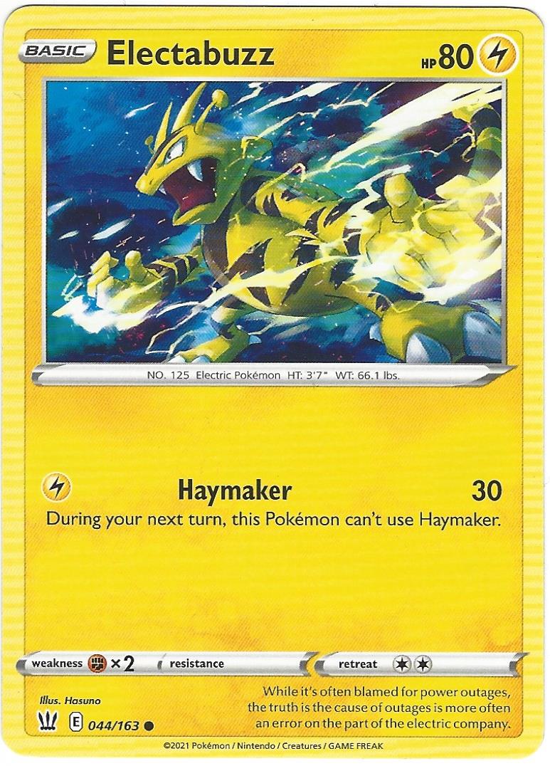 Electabuzz 044/163 Pokemon Card Single