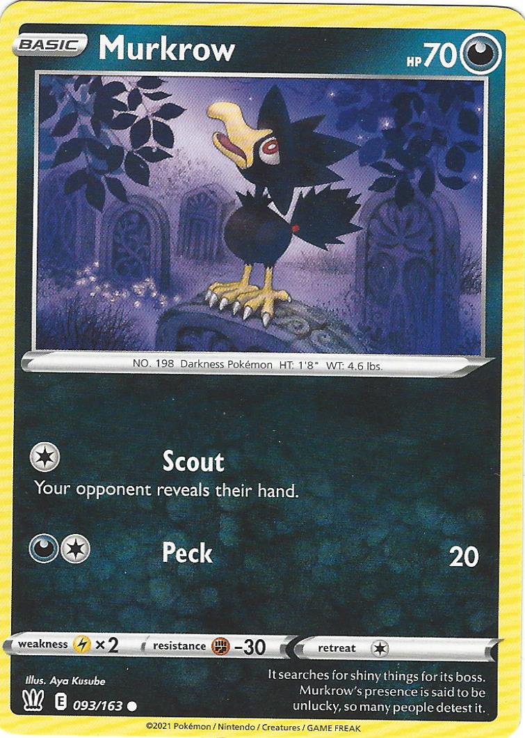 Murkrow 093/163 Pokemon Card Single