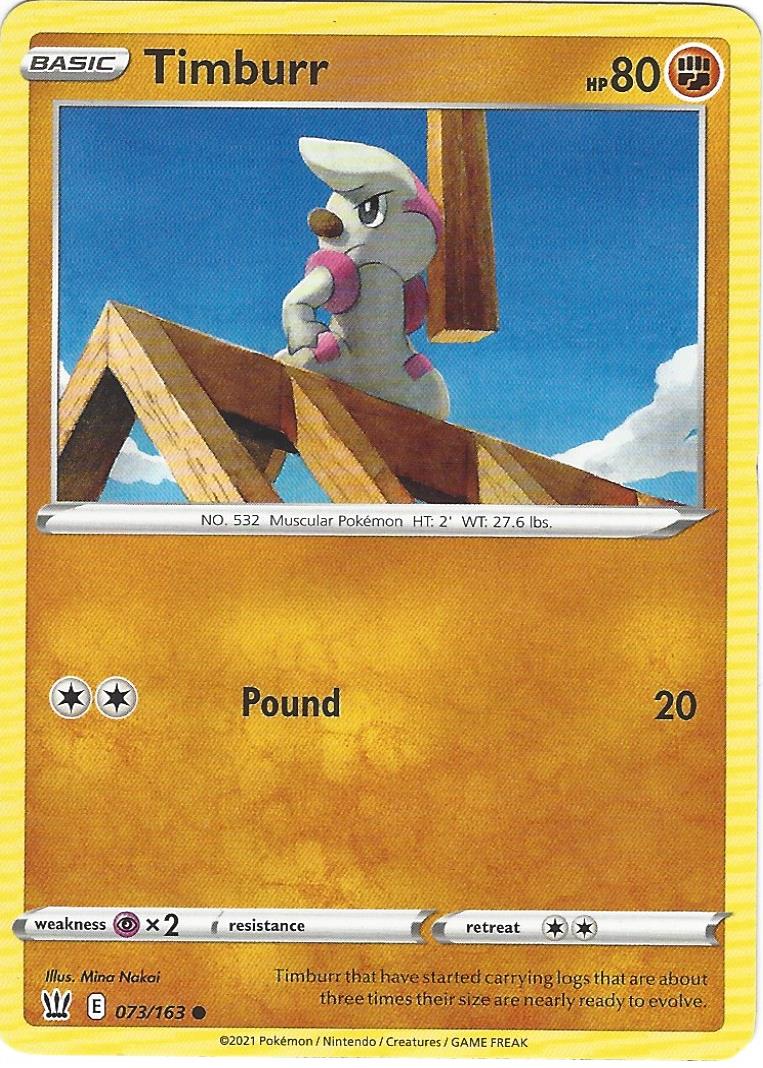 Timburr 073/163 Pokemon Card Single