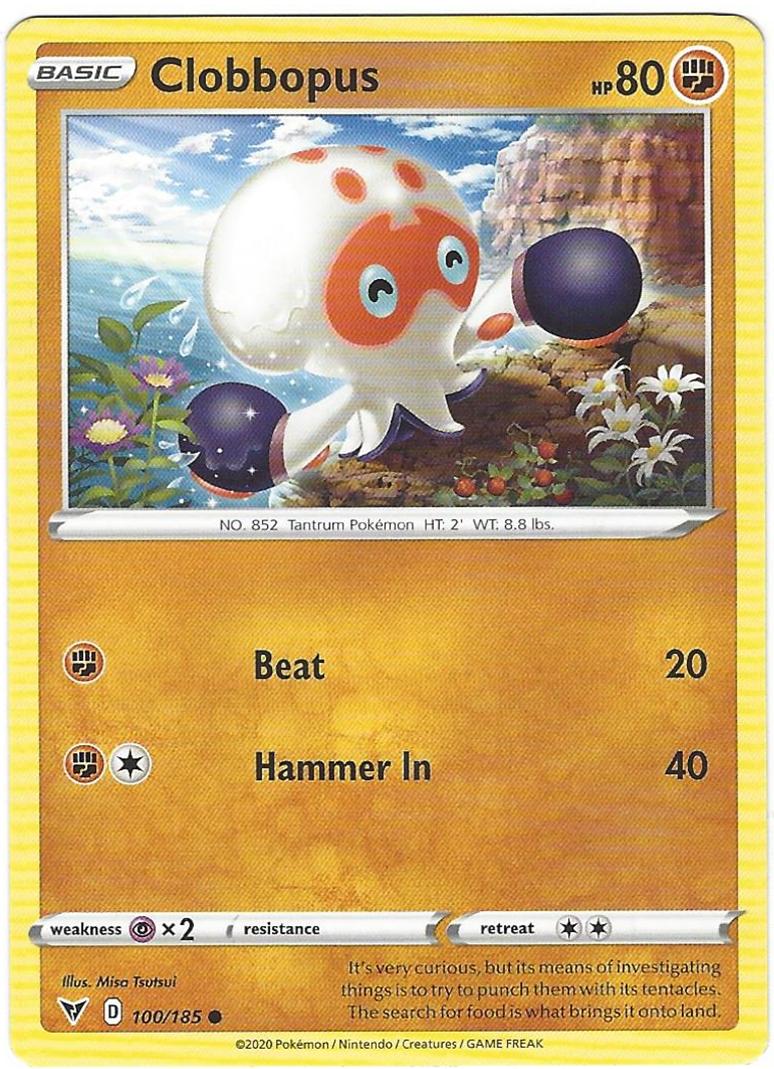 Clobbopus 100/185 Pokemon Card Single