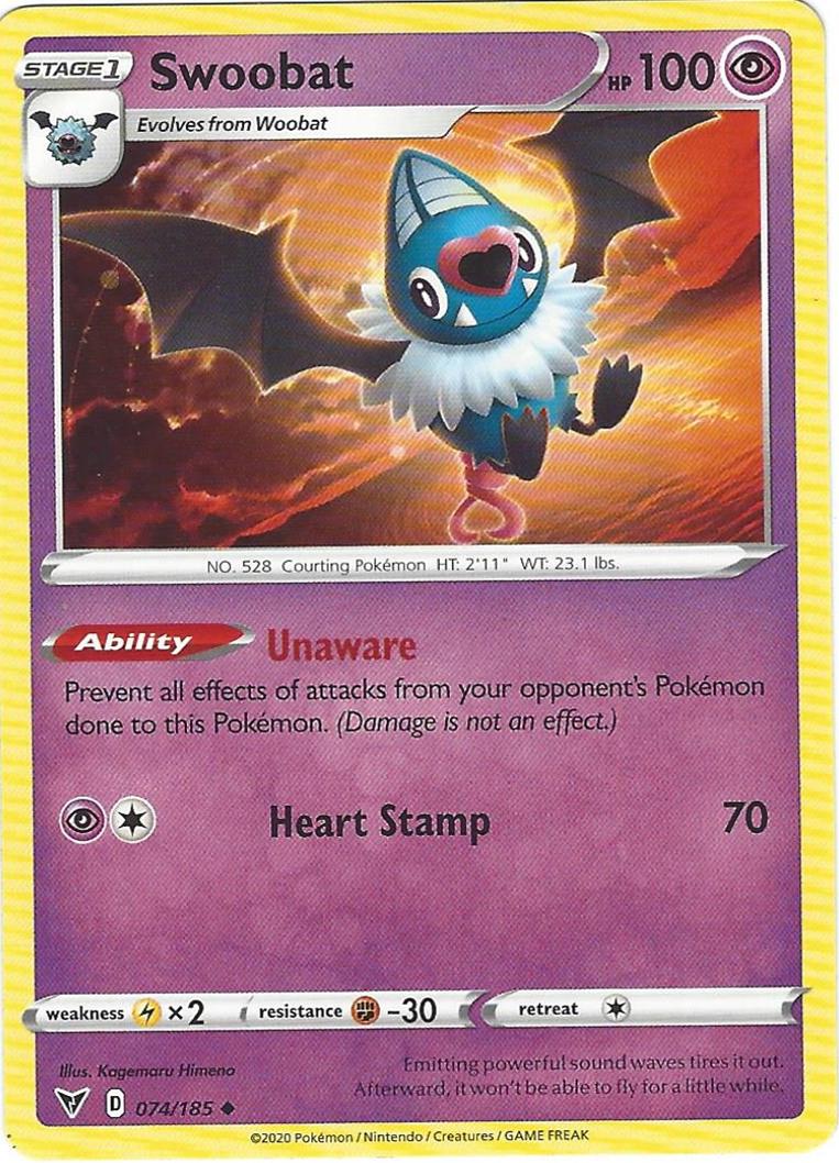 Swoobat 074/185 Pokemon Card Single