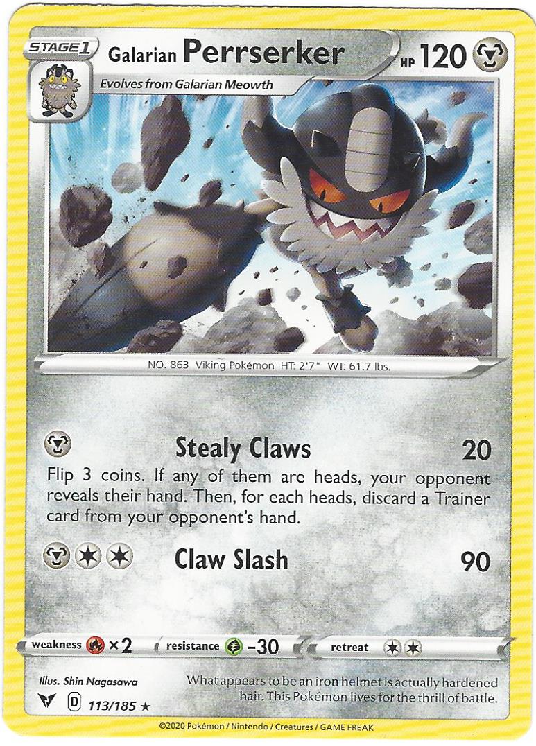 Perrserker 113/185 Pokemon Card Single