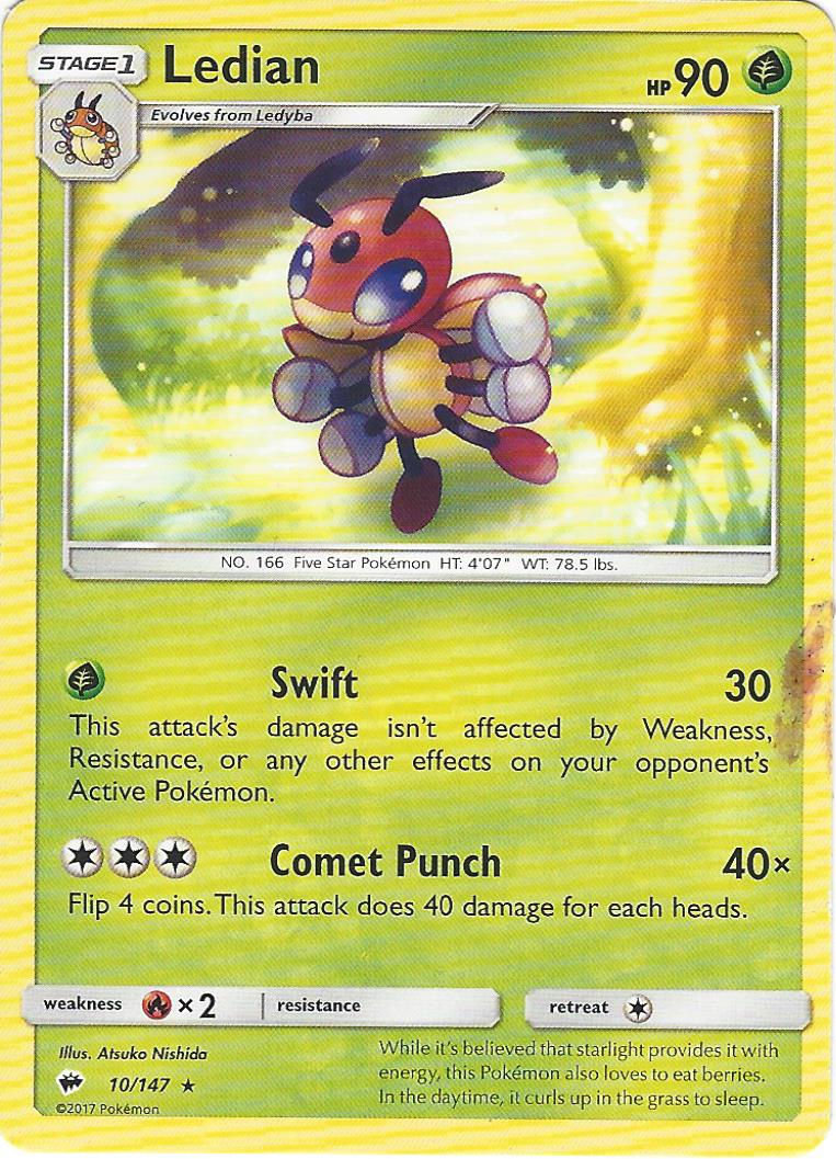 Ledian 10/147 Pokemon Card Single